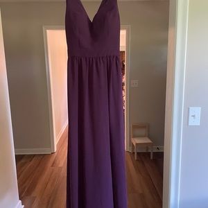 Floor length purple gown